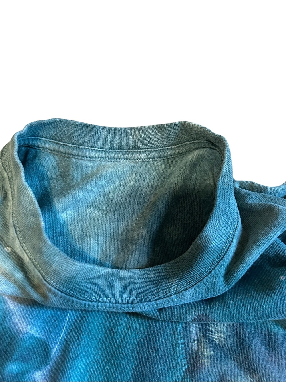 Vintage Wolf Moon Tee Tie Dye Small Liquid Blue Style Faded Graphic - Picture 12 of 12